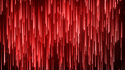 Poster - Line red color and neon light geometric abstract background, 3d rendering animation 4k