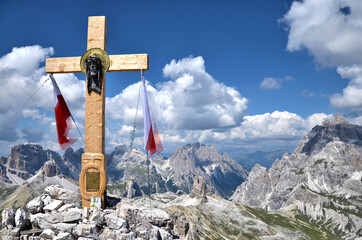 Sticker - The summit cross is reached.