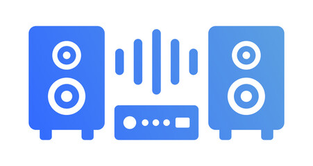 Poster - Speaker sound system icon vector illustration.