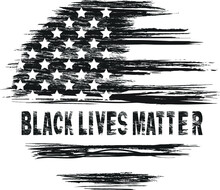 Vector Of The American Flag Black Lives Matter