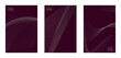 © indah - Set of modern cover purple background with lines