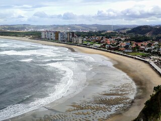 Wall Mural - Salinas city and beach, Castrillon municipality, Asturias, Spain