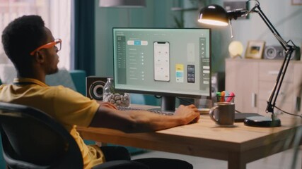 Black developer working from home