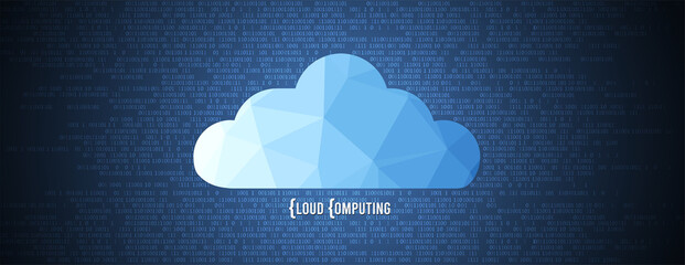 Cloud technology. Integrated digital web concept background