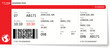 Green airline boarding pass.