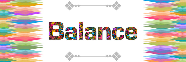 Wall Mural - Balance Colorful Diamond Elements Left Right 