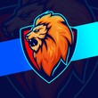 lion king head mascot character esport logo for sport and game