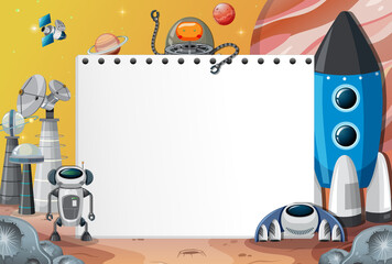 Wall Mural - a banner outer space scence background