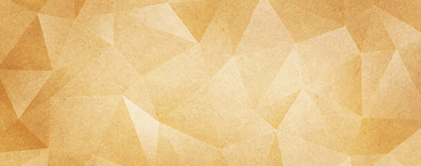 Canvas Print - Brown low polygonal triangle pattern abstract background.