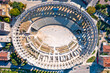 Arena Pula. Ancient ruins of Roman amphitheatre in Pula aerial view