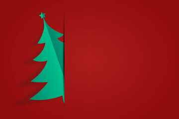 Realistic christmas background flat design