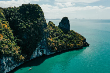 Beautiful view of nature with a calm, blue sea