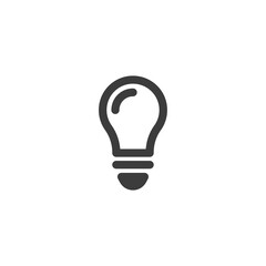 Light bulb icon with white background