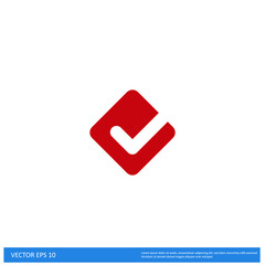 Poster - checkmark icon logo concept