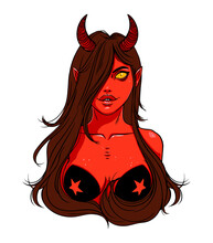 Red Sexy Demon Girl