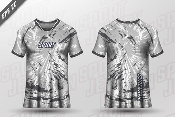 Front back tshirt design. Sports design for football, racing, cycling, gaming jersey vector.	