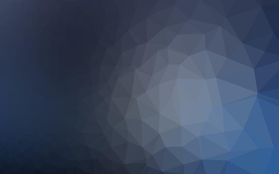 Dark BLUE vector polygon abstract backdrop.