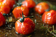 © The Picture Pantry - Close up view of roasted tomatoes.