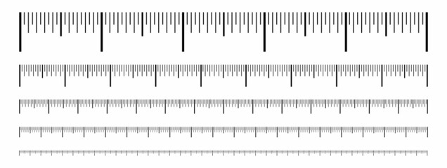 Poster - Ruler scale measure or vector length measurement scale chart. Vector illustration