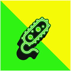 Sticker - Bacteria Green and yellow modern 3d vector icon logo