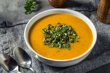 Canvas Print - Healthy Organic Butternut Squash Soup