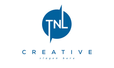 Creative Initial TNL Circle Letter Logo Design Vector