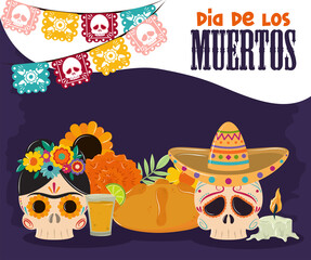 Sticker - day of the dead card