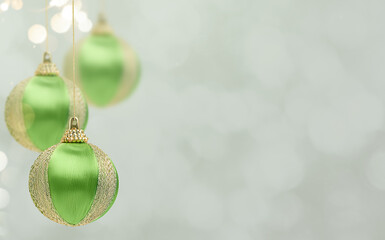 Wall Mural - blurred background with christmas balls