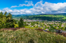 A View From Ilkley Moor Over Wharfedale And The Town Of Ilkley Yorkshire, UK In Summertime