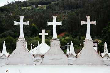 set of crosses in representation of faith respect