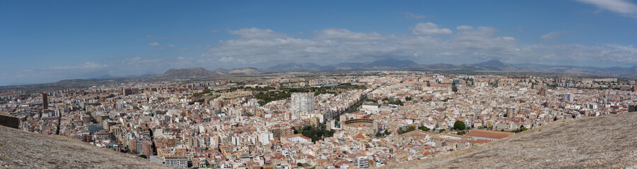 Canvas Print - View of Alicante from Santa Barbara Castle