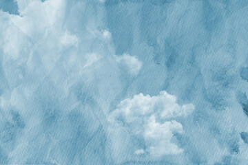 Wall Mural - Cloudy Watercolor Abstract Vintage Texture. Clouds Abstract Background.