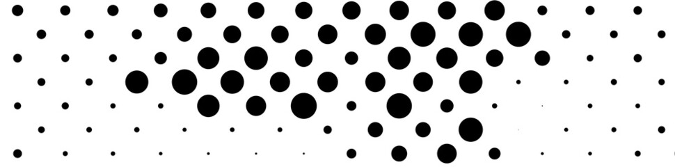 Poster - Halftone, random circles, random dots pattern, texture, background illustration