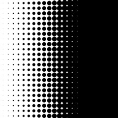 Aufkleber - Black and white halftone, dotted, circles pattern, background, backdrop. Dots, Polka dots pattern