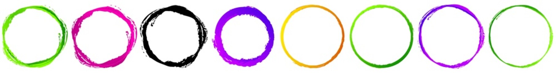Aufkleber - Grungy textured circle element, shape. Circular grunge shape