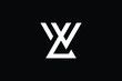 WL logo letter design on luxury background. LW logo monogram initials letter concept. WL icon logo design. LW elegant and Professional letter icon design on black background. W L LW WL