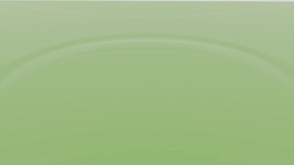 Poster - Abstract jumping green ball on liquid surface, seamless loop. Design. Colorful sphere springing with ripples on water surface.