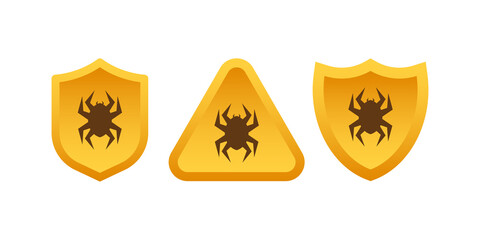 Sticker - A sign of attention to the virus. Vector stock illustration.