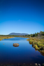 Lazy Tom Bog With Katahdin In Background At Baxter State Park On An Early Fall Morning