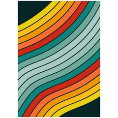 Wall Mural - Retro vintage 70s style stripes background poster lines. 1970s Color Pattern, Wavy Background, Bright Gradient Abstract Color Waves.