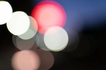abstract colorful bokeh background at night