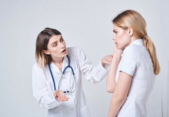 Wall Mural - female doctor patient examination health care Studio hospital