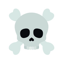 Skull With Crossed Bones Vector Emoji