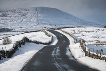 A Snow Cleared Road In The Yorkshire Sales
