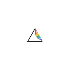 prism and rainbow vector