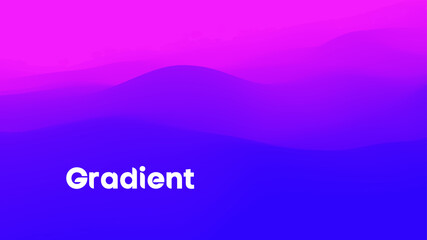 Poster - Purple blue gradient wave. Neon gradient graphic color background. Vector illustration,