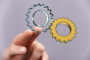 Aufkleber - Cogs and gear wheel mechanisms..
