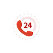 © Gunel - call center clipart on white background. call center flat icon.