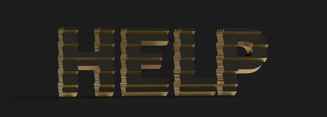 Poster - modern Help and support in 3d