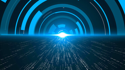 Visionary programming and coding of future software . 3D rendering computer graphic .